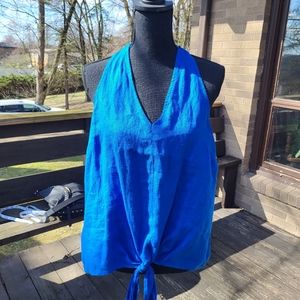 INC blue halter tank top size xlarge
